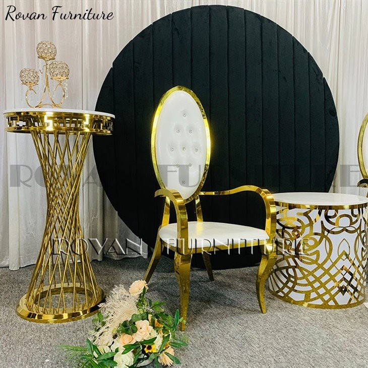 gold wedding chairs