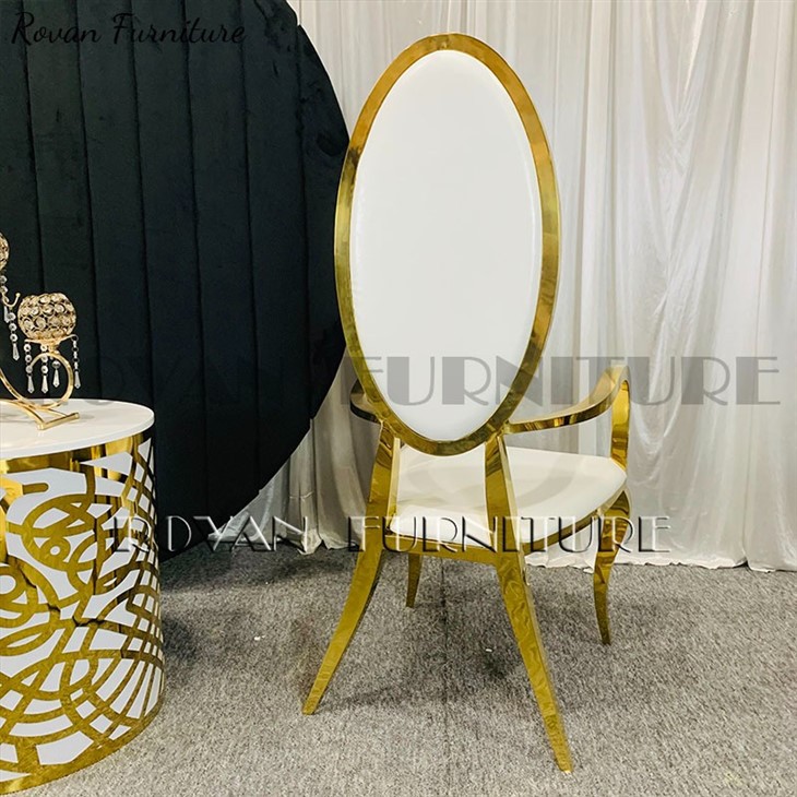 stainless steel high back wedding chairs