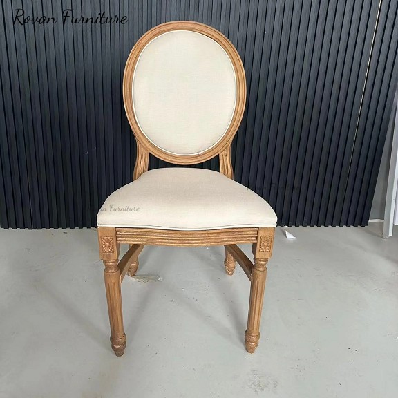 Knock Down Style Pp Resin Wood Grain Finish Louis Chair
