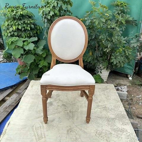 Knock Down Style Pp Resin Wood Grain Finish Louis Chair