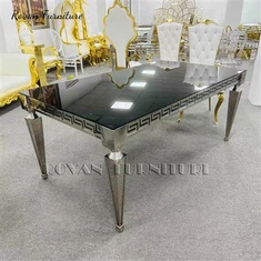 Luksuslik hõbedane ristkülikukujuline roostevabast terasest pulmalaud