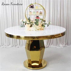 Pulmakuldne roostevabast terasest ürituste söögilaud